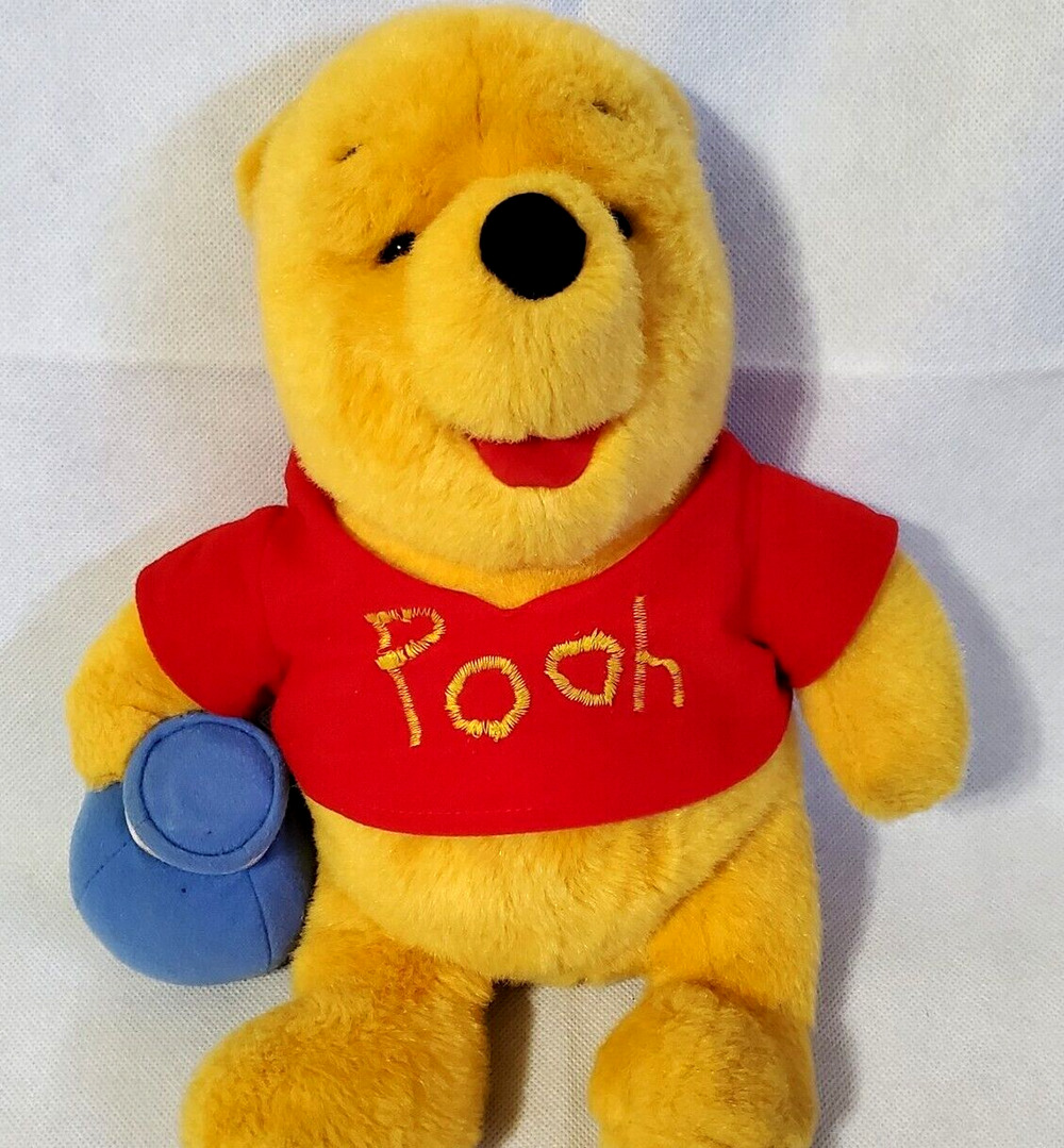 Vintage 1994 Mattel Disney Winnie the Pooh Plush Bear Honey Pot Stuffed Animal